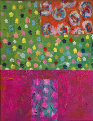 Lime Magenta Orange Garden PRINT