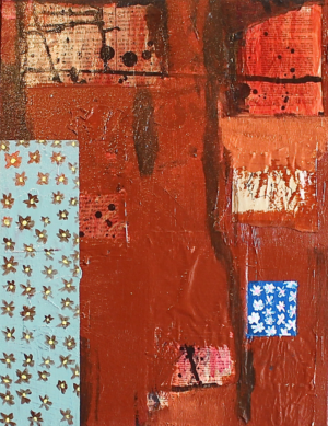 Rust Baby Blue Color Block