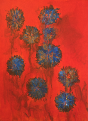 Tangerine Blue Garden PRINT