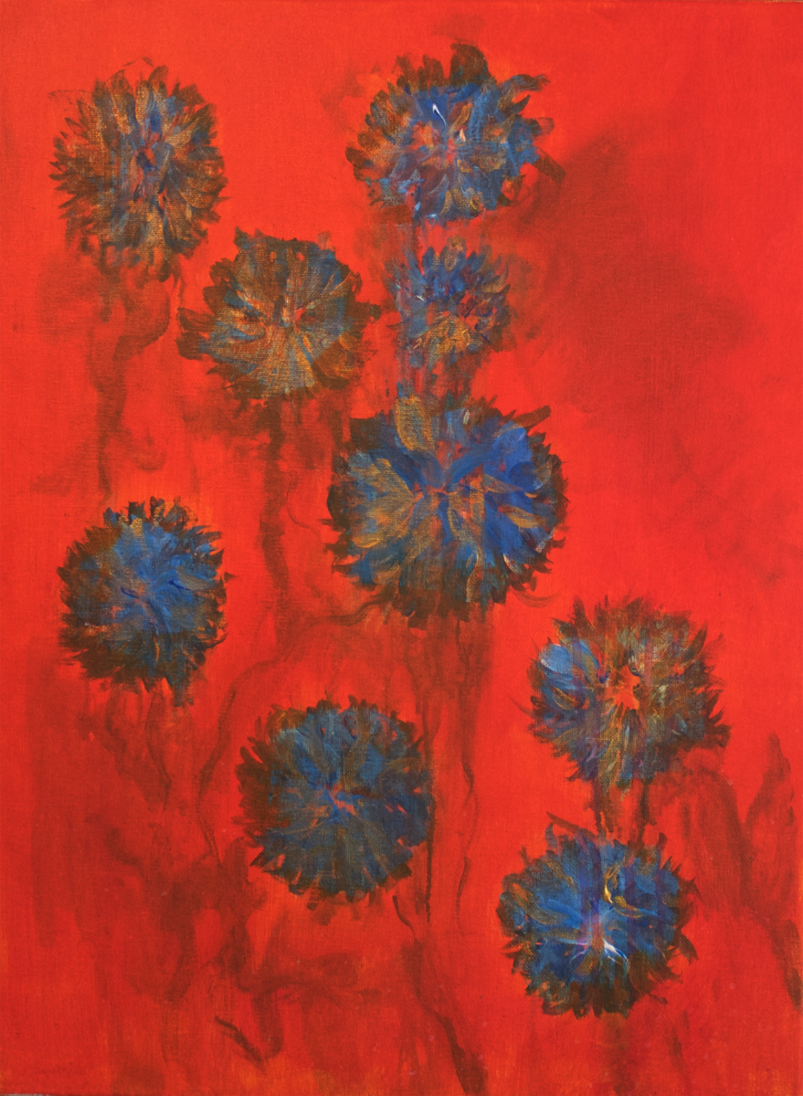 Tangerine Blue Garden PRINT