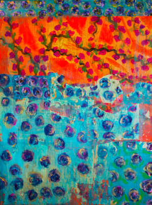 Tangerine Sapphire Floral PRINT